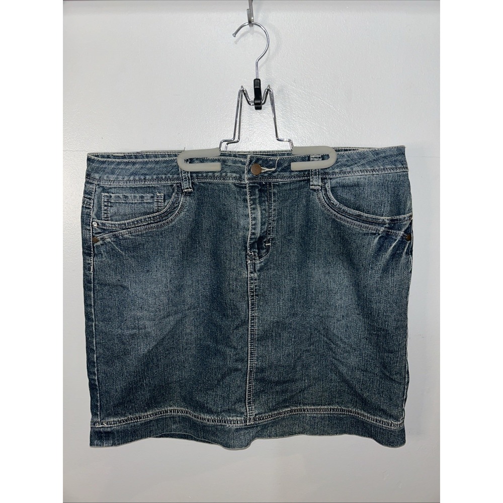 BACCINI Women's Blue Denim Jean Skirt - Medium Wash Y2K Size 14